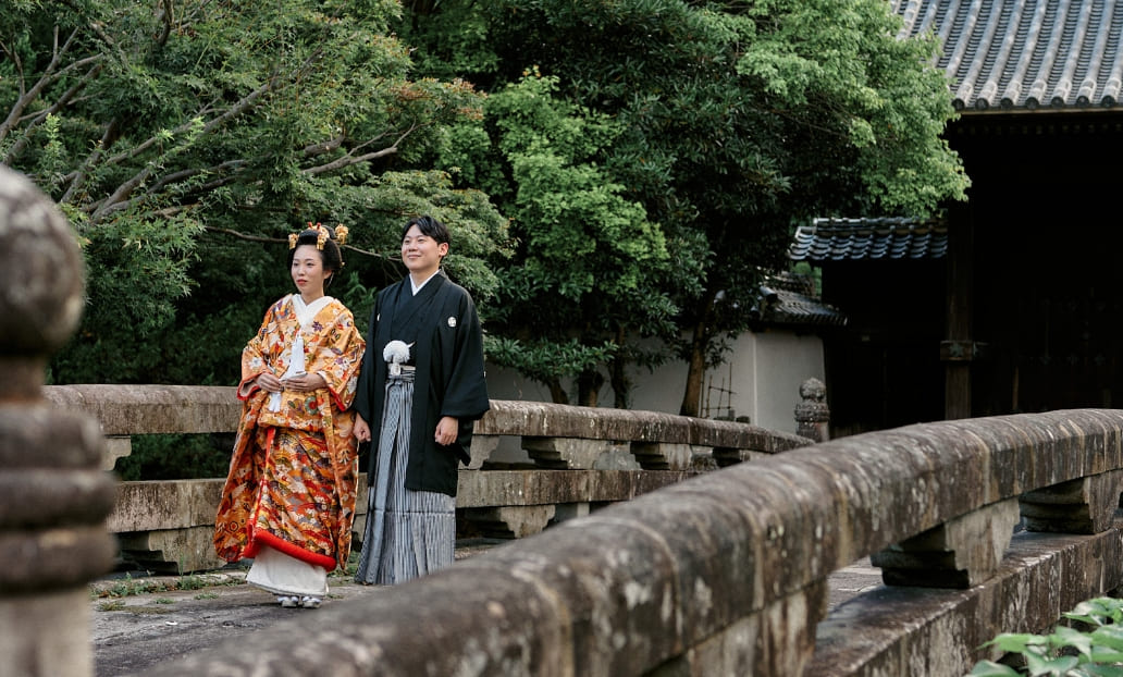 水前寺成趣園を散策しながら、撮影開始